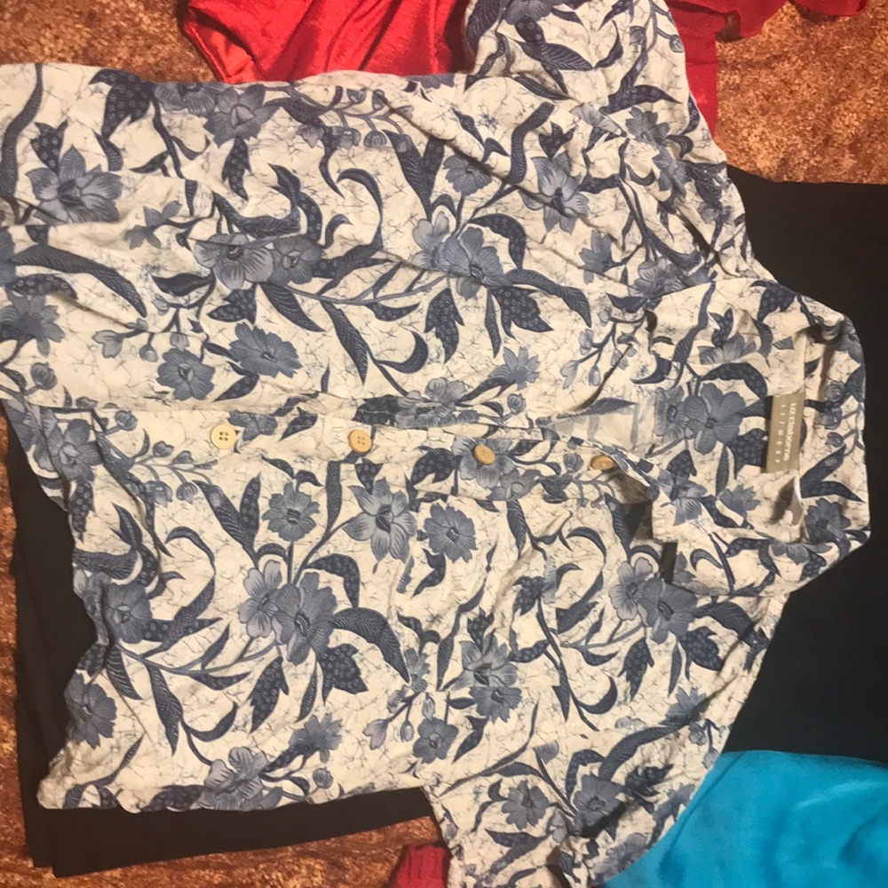 Floral collared crop top